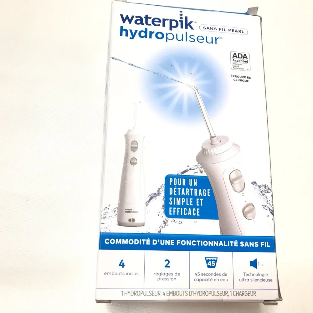 New Waterpik Cordless Pearl Rechargeable Portable Water Flosser for Teeth, Gums - Picture 2 of 7